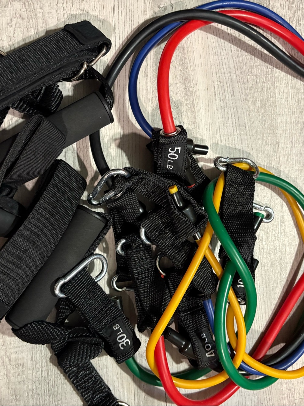 Let’sFit Resistance Bands & Handles 10-50 lbs
